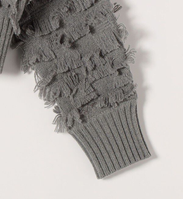 SHIPS any「SHIPS any:〈手洗い可能〉フリンジ デザイン ドルマン ニット カーディガン」|カーディガン|