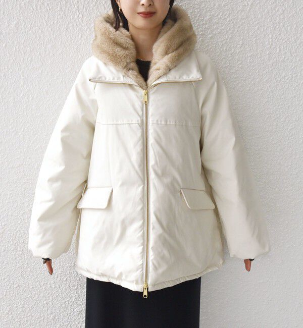 SHIPS for women「【WEB限定】2WAY フェイクファー 中綿 ブルゾン」|ブルゾン・スタジャン|