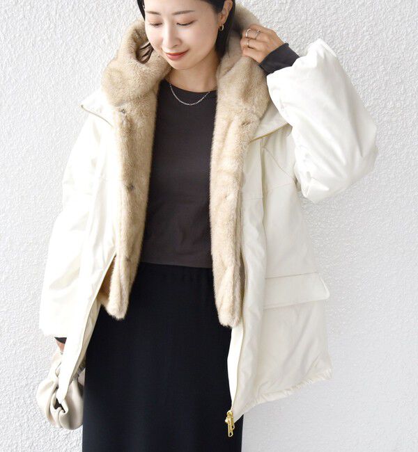 SHIPS for women「【WEB限定】2WAY フェイクファー 中綿 ブルゾン」|ブルゾン・スタジャン|