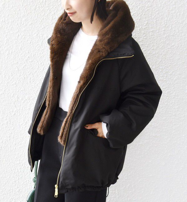 SHIPS for women「【WEB限定】2WAY フェイクファー 中綿 ブルゾン」|ブルゾン・スタジャン|