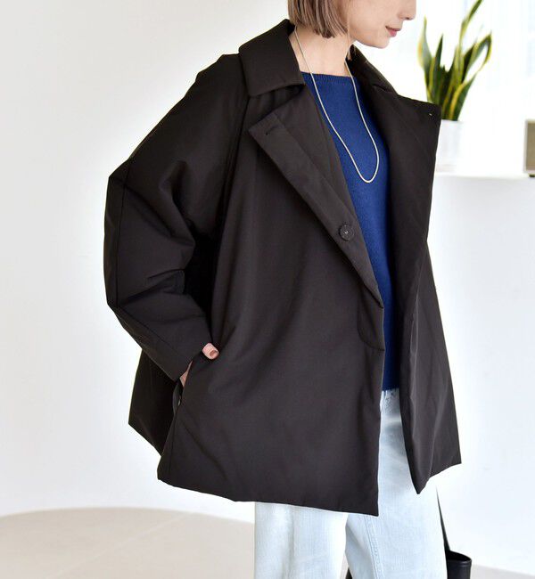 quaranciel「quaranciel:〈撥水加工〉中綿 テーラード ミドル Wボタン ジャケット コート」|その他|