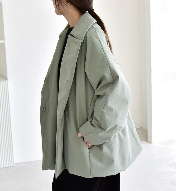 quaranciel「quaranciel:〈撥水加工〉中綿 テーラード ミドル Wボタン ジャケット コート」|その他|