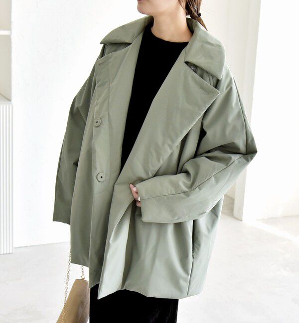 quaranciel「quaranciel:〈撥水加工〉中綿 テーラード ミドル Wボタン ジャケット コート」|その他|