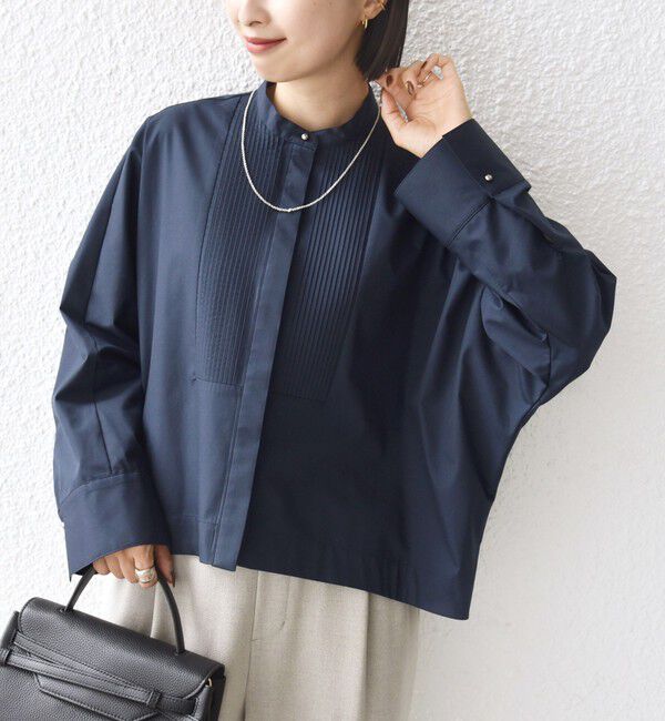 SHIPS for women「〈手洗い可能〉ピンタック ドルマン 長袖 シャツ」|シャツ・ブラウス|