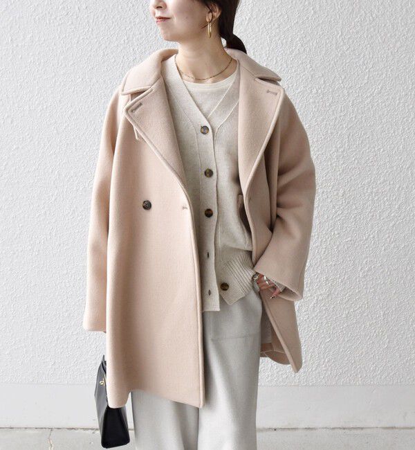 SHIPS any「【WEB限定】SHIPS any: PURE WOOL スタンド & テーラード ハーフ コート」|その他|
