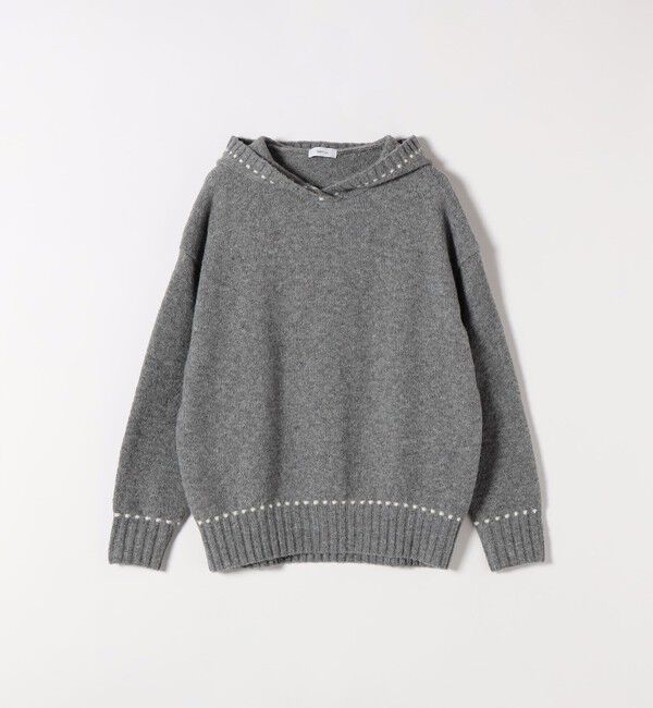 SHIPS any「SHIPS any:〈手洗い可能〉ステッチ デザイン フーディー ルーズ ニット」|ニット・セーター|