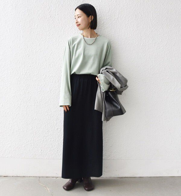 SHIPS for women「〈手洗い可能〉コットン ポリエステル ベロア ワイド スリーブ」|Tシャツ・カットソー|