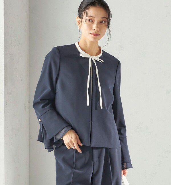 SHIPS for women「〈洗濯機可能〉無地 / プリント ピンタック ブラウス（セレモニー対応可）」|シャツ・ブラウス|