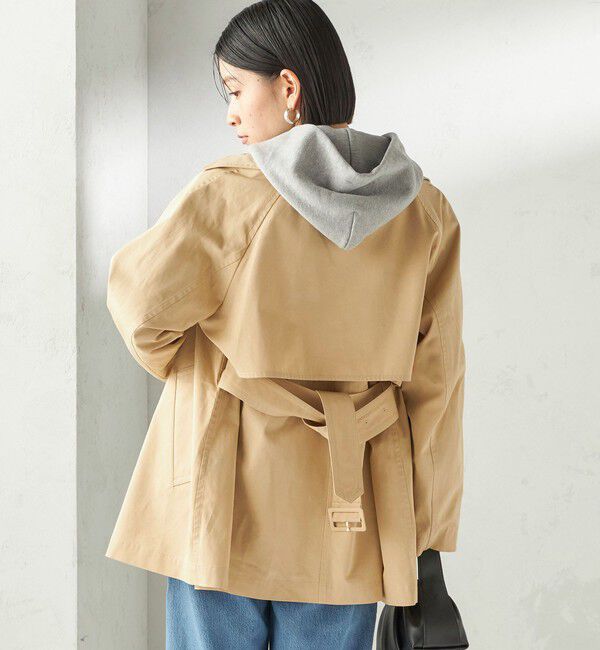 SHIPS for women「〈撥水加工〉バック ギャザー ドロスト ミディ丈 トレンチ コート」|トレンチコート|