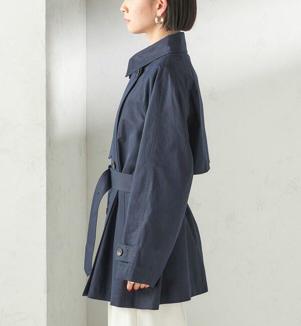 SHIPS for women「〈撥水加工〉バック ギャザー ドロスト ミディ丈 トレンチ コート」|トレンチコート|