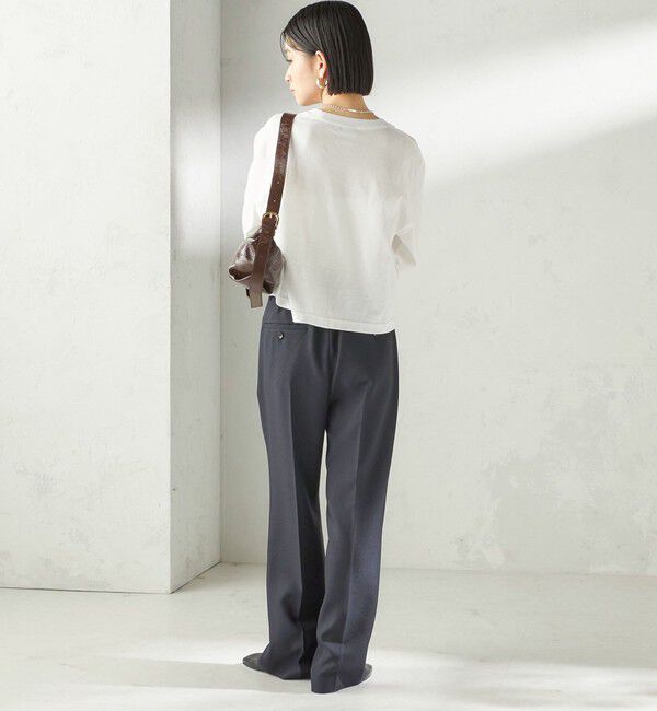 SHIPS for women「【SHIPS別注】Odub: フォト プリント クロップド ロングスリーブ TEE」|Tシャツ・カットソー|