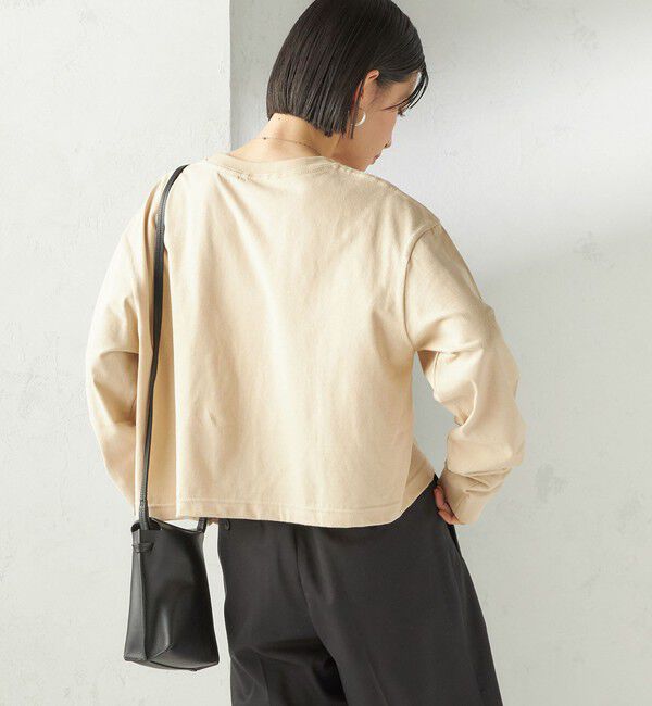 SHIPS for women「【SHIPS別注】Odub: フォト プリント クロップド ロングスリーブ TEE」|Tシャツ・カットソー|