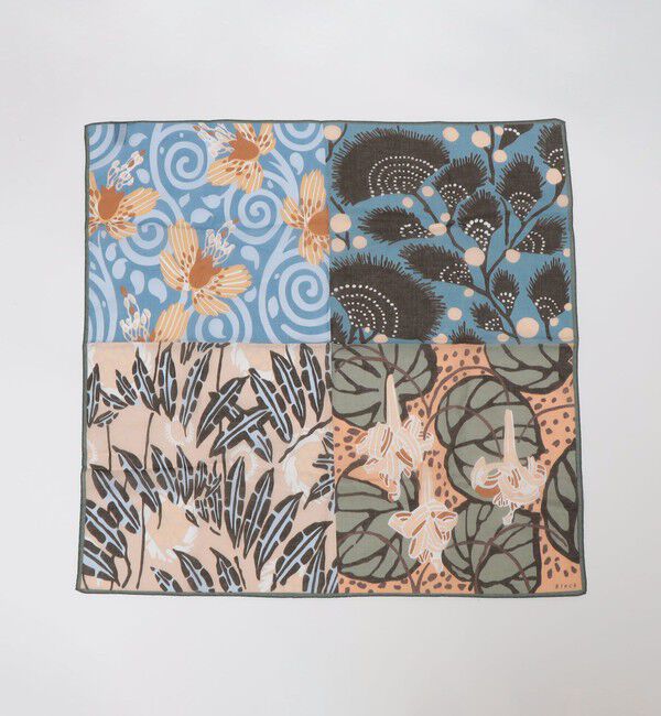 SHIPS「【SHIPS別注】Bleck: コットン ボタニカル バンダナ」|バンダナ・スカーフ|ダークグリーン