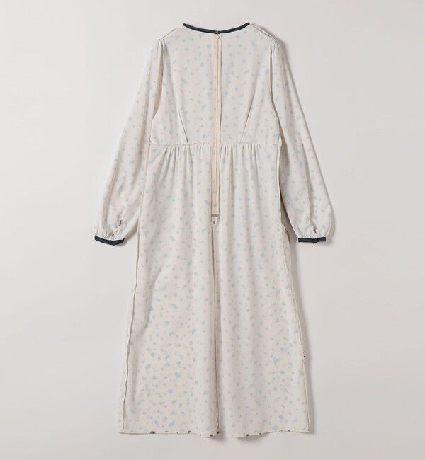 SHIPS any「SHIPS any:〈洗濯機可能〉フラワー プリント バイカラー Vネック ギャザー ワンピース」|ワンピース|