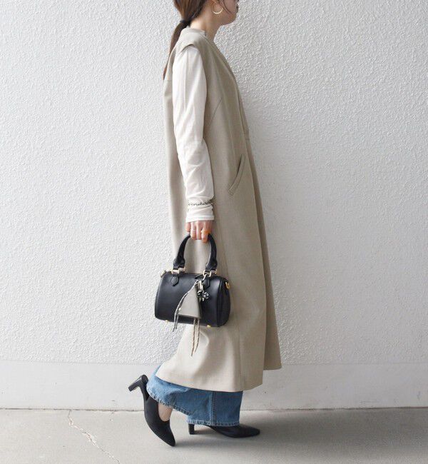 SHIPS any「SHIPS any:〈洗濯機可能〉シャーク Vネック Iライン ロング ワンピース」|ワンピース|