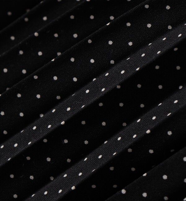 SHIPS any「《追加予約》SHIPS any:〈手洗い可能〉ドット バンドカラー プリーツ ロング ワンピース」|ワンピース|