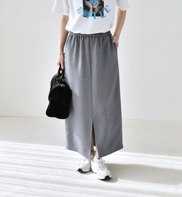 quaranciel「quaranciel:〈洗濯機可能〉Vネック ブラウス & Iライン スカート セットアップ」|ワンピース|