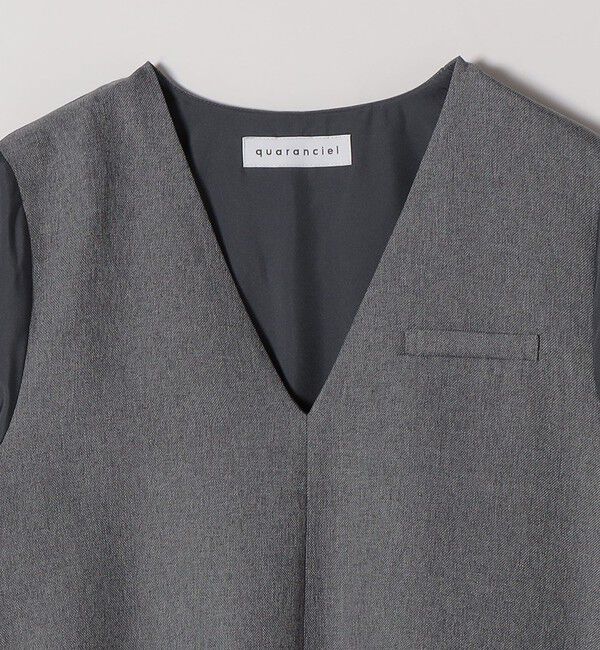 quaranciel「quaranciel:〈洗濯機可能〉Vネック ブラウス & Iライン スカート セットアップ」|ワンピース|