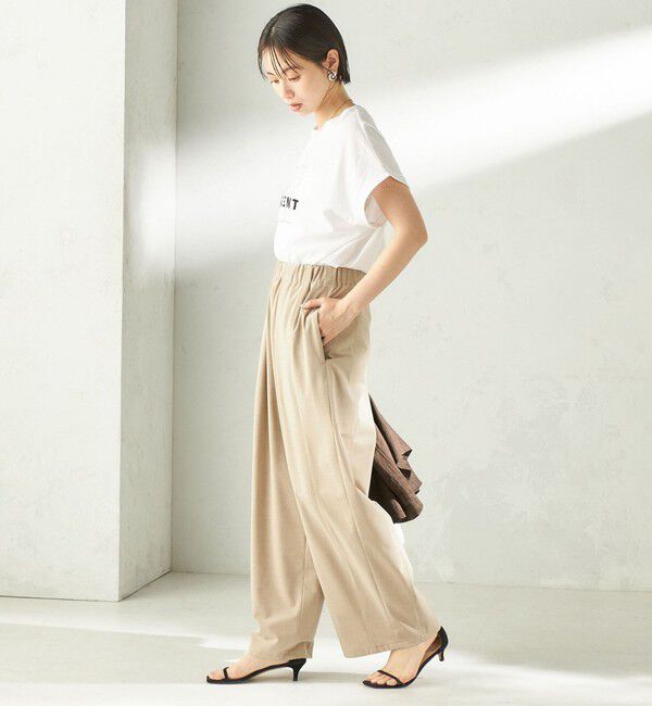 SHIPS for women「《一部追加予約》メルティ コットン プリント ロゴ ショート スリーブ Tシャツ」|Tシャツ・カットソー|