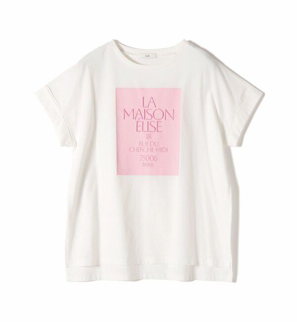 SHIPS for women「【WEB限定】オーガニック コットン ロゴ フレンチスリーブ TEE」|Tシャツ・カットソー|