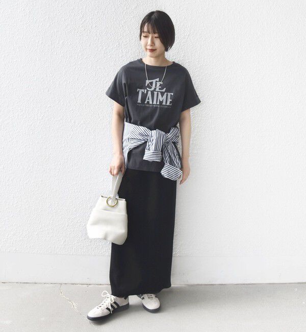 SHIPS for women「【WEB限定】オーガニック コットン ロゴ フレンチスリーブ TEE」|Tシャツ・カットソー|