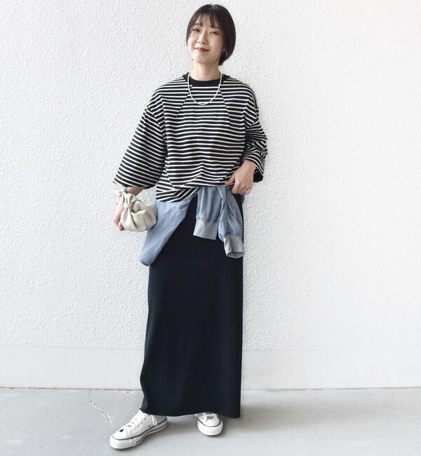 SHIPS for women「バスク ボーダー / 無地 5分袖 TEE」|Tシャツ・カットソー|