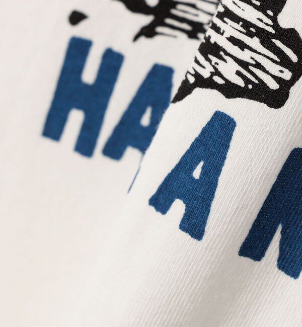 SHIPS any「《予約》【SHIPS any別注】THE KNiTS:〈洗濯機可能〉ロゴ プリント リンガー TEE」|Tシャツ・カットソー|