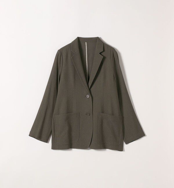 SHIPS any「《予約》SHIPS any: 〈手洗い可能〉リネンミックス テーラード ライト ジャケット」|テーラードジャケット|