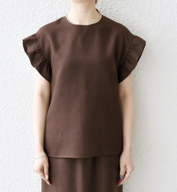 SHIPS any「《予約》SHIPS any:〈洗濯機可能〉リネンライク ブラウス &times; タイトスカート セットアップ」|ワンピース|