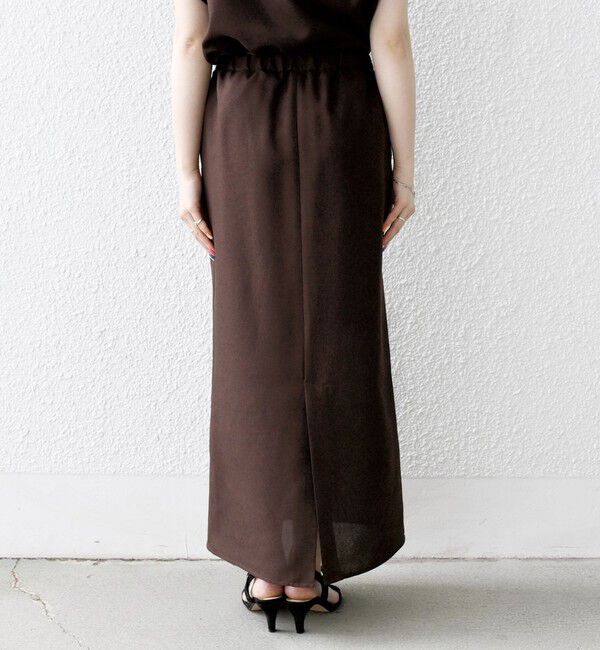 SHIPS any「《予約》SHIPS any:〈洗濯機可能〉リネンライク ブラウス &times; タイトスカート セットアップ」|ワンピース|