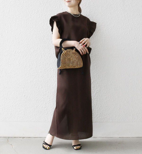 SHIPS any「《予約》SHIPS any:〈洗濯機可能〉リネンライク ブラウス &times; タイトスカート セットアップ」|ワンピース|