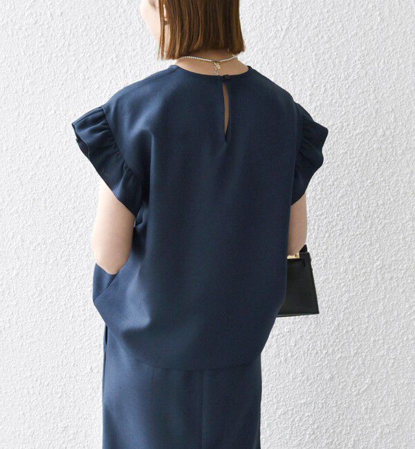 SHIPS any「《予約》SHIPS any:〈洗濯機可能〉リネンライク ブラウス &times; タイトスカート セットアップ」|ワンピース|