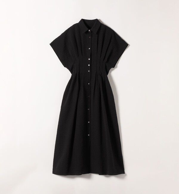 SHIPS any「《予約》SHIPS any:〈手洗い可能〉サッカー ウエストシェイプ シャツ ワンピース」|ワンピース|