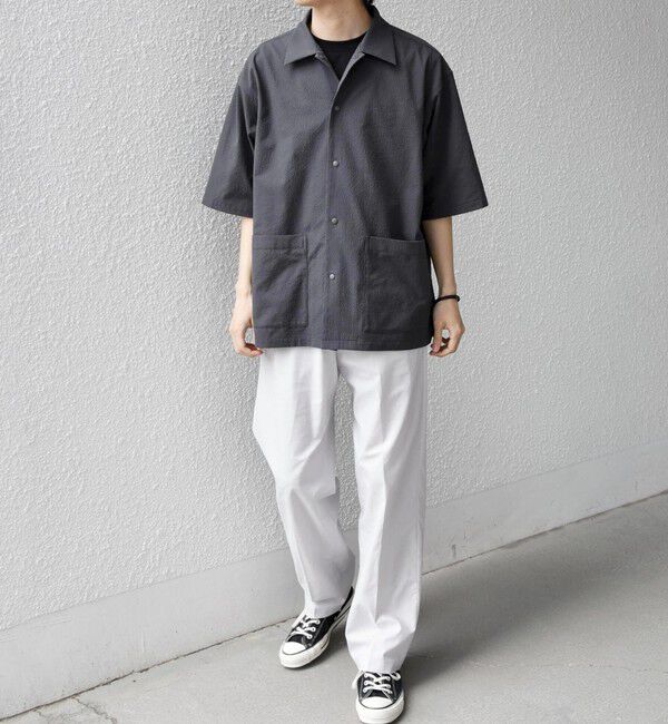 SHIPS any「SHIPS any:〈撥水/軽量/ストレッチ〉SOLOTEX(R) シアサッカー キャンプポケット シャツ◆」|シャツ・ブラウス|