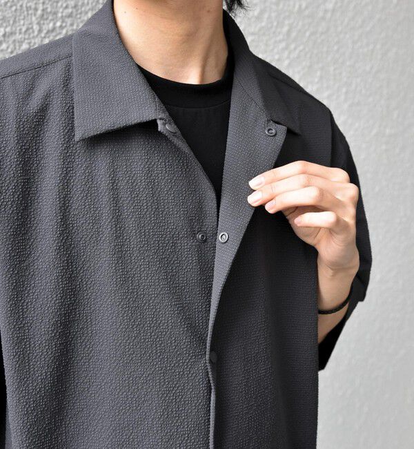 SHIPS any「SHIPS any:〈撥水/軽量/ストレッチ〉SOLOTEX(R) シアサッカー キャンプポケット シャツ◆」|シャツ・ブラウス|