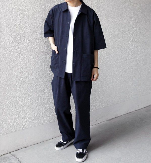 SHIPS any「SHIPS any:〈撥水/軽量/ストレッチ〉SOLOTEX(R) シアサッカー キャンプポケット シャツ◆」|シャツ・ブラウス|