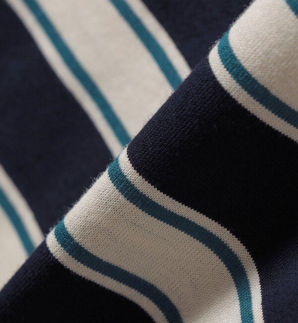 SHIPS for women「《予約》〈手洗い可能〉ボーダー / ソリッド 袖ギャザー ショートスリーブ プルオーバー」|Tシャツ・カットソー|