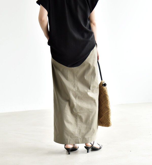 quaranciel「《予約》quaranciel:〈洗濯機可能〉フロントボタン Iライン タイト スカート」|スカート|