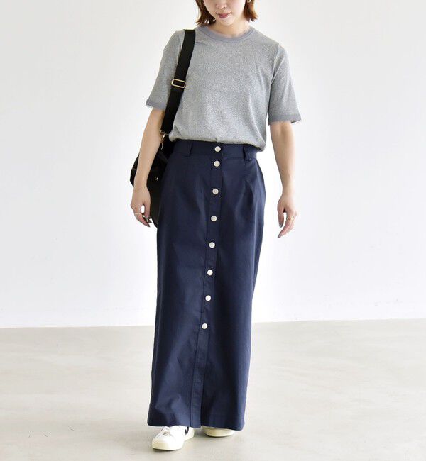 quaranciel「《予約》quaranciel:〈洗濯機可能〉フロントボタン Iライン タイト スカート」|スカート|