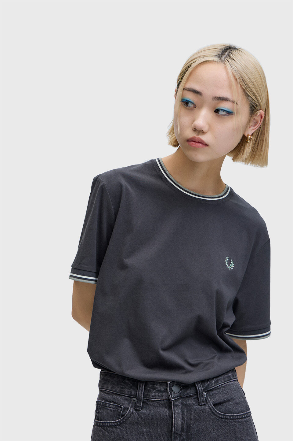 FRED PERRY 「Twin Tipped T-Shirt」|Tシャツ・カットソー|ANCHOR GREY