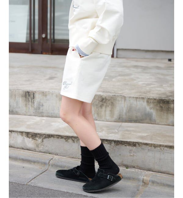 OUTDOOR PRODUCTS Usual Things「RATIONAL GIRLロゴ刺繍スウェットショートパンツ」|その他|