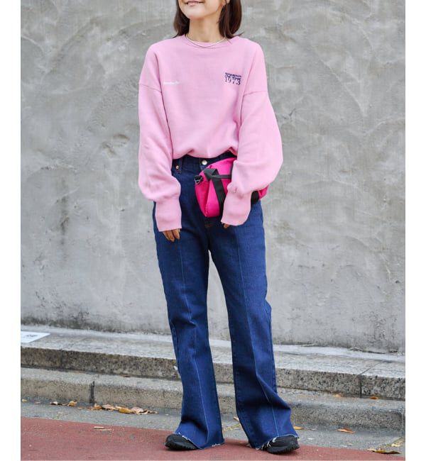 OUTDOOR PRODUCTS Usual Things「追加2 ロゴ刺繍スウェットライククルーネックニットプルオーバー」|ニット・セーター|