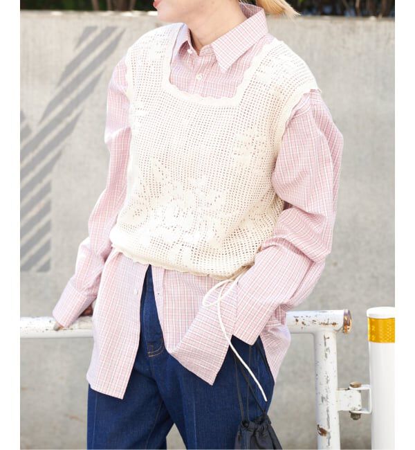 OUTDOOR PRODUCTS Usual Things「クロッシェレーススカラップノースリニット」|ベスト・ジレ|