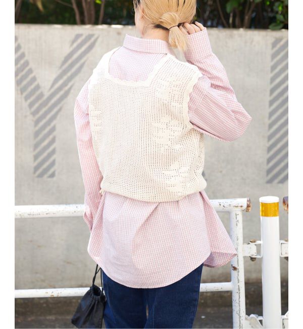 OUTDOOR PRODUCTS Usual Things「クロッシェレーススカラップノースリニット」|ベスト・ジレ|