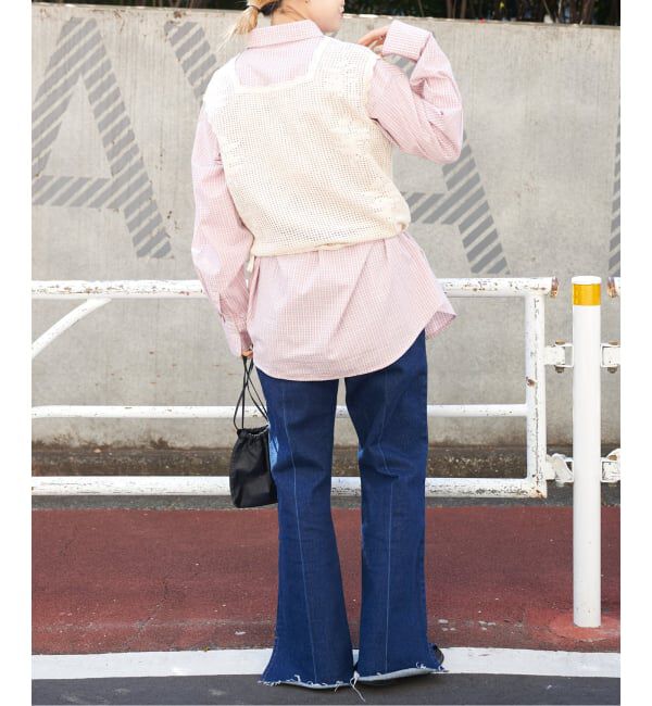 OUTDOOR PRODUCTS Usual Things「クロッシェレーススカラップノースリニット」|ベスト・ジレ|