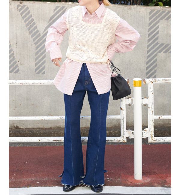 OUTDOOR PRODUCTS Usual Things「クロッシェレーススカラップノースリニット」|ベスト・ジレ|