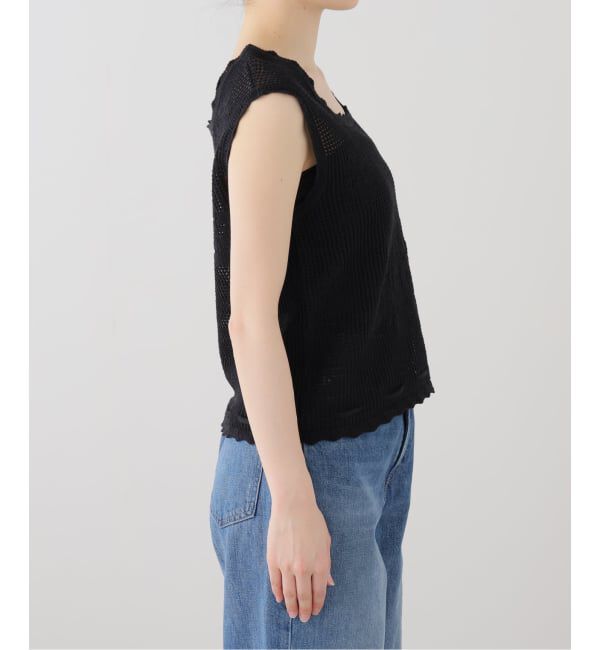 OUTDOOR PRODUCTS Usual Things「クロッシェレーススカラップノースリニット」|ベスト・ジレ|