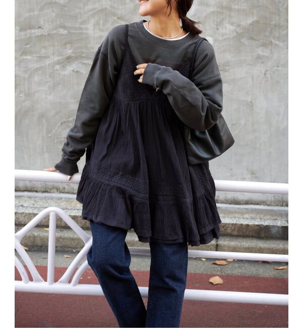 OUTDOOR PRODUCTS Usual Things「≪予約 追加≫コットンレーストリムキャミソール」|キャミソール|