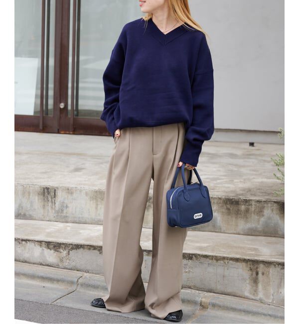 OUTDOOR PRODUCTS Usual Things「スウェットライクVネックニットプルオーバー」|ニット・セーター|