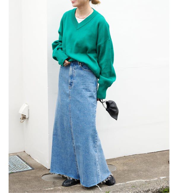 OUTDOOR PRODUCTS Usual Things「スウェットライクVネックニットプルオーバー」|ニット・セーター|